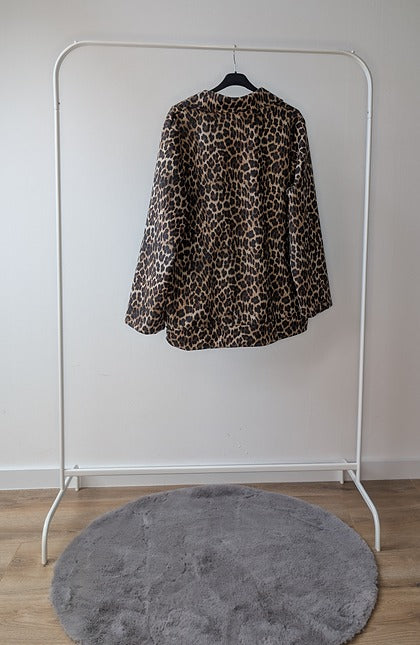 Faux Fur Jas met Luipaardprint