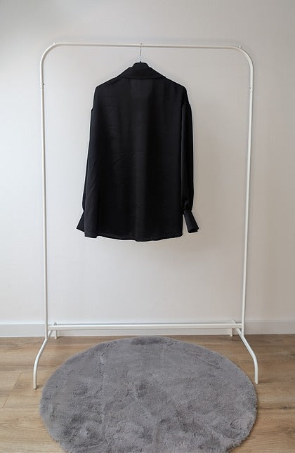 Satijnen Blouse – Zwart