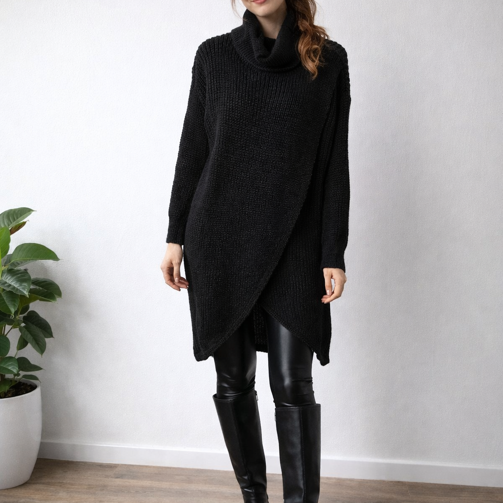 Gebreide Jurk met Col – Elegant & Comfortabel